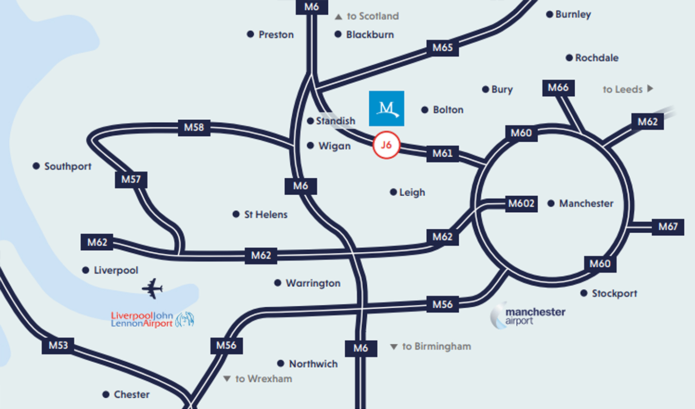 Middlebrook Location Map UK